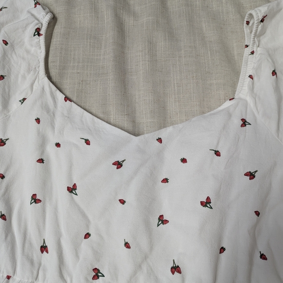 SO 🍓 Strawberry Tiered MIDI Dress - Plus Size 3X - Picture 4 of 13